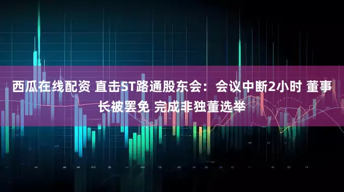西瓜在线配资 直击ST路通股东会：会议中断2小时 董事长被罢免 完成非独董选举
